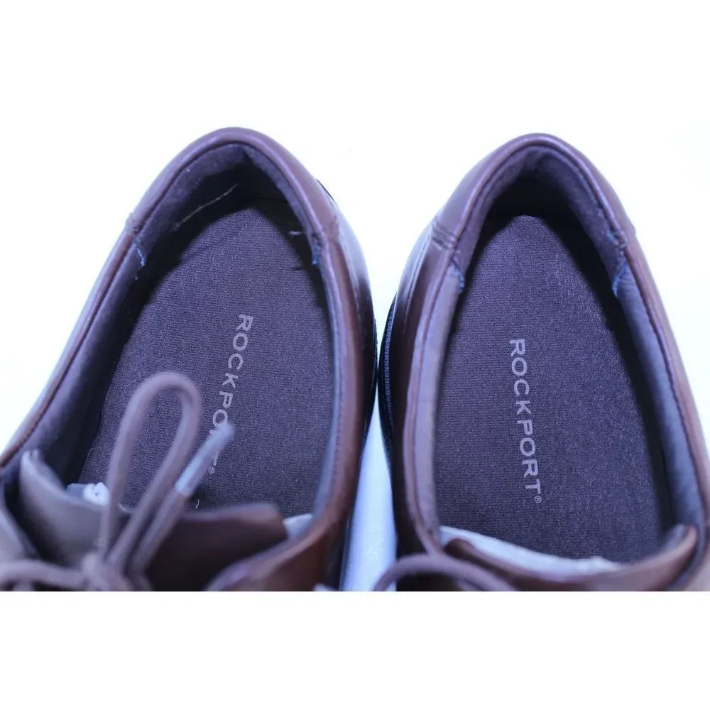 Rockport Margin Brown Leather Lace Up Oxfords 11 M